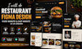 restaurant figma website, food figma design website, chef website design