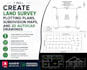 create land survey plotting plans, subdivision maps, and 2d autocad drawings