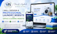 design a professional laundry website, office cleaning