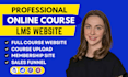 build complete wordpress lms website for online course, membership and coaching
