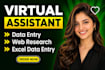 do data entry, web research, copy paste and excel data entry jobs