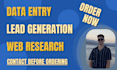 do manual web research and lead generation with verified data