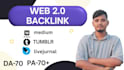 create high da pa 70  web 2 0 backlinks