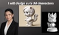 design cute 3d characters and toy models
