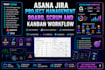 create asana jira project management board, scrum and kanban workflow
