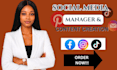 be your social media marketing manager, social media manager content creator