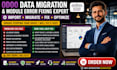migrate odoo data import products customers fix module installation errors