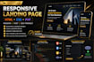 create responsive HTML CSS PHP landing page website