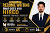 create ats resume CV and linkedin optimization