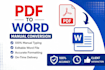 convert PDF to editable word manually