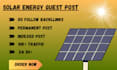 provide solar guest post backlinks on solar blogs