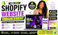 do shopify website enhancement, integrate HTML, animation into shopify website