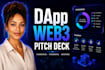 create dapp web3 presentation design blockchain startup pitch design
