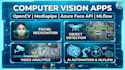 do computer vision app, mediapipe, opencv, cloud vision, azure face api, mlflow