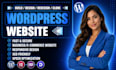 build wordpress website development, design and redesign business website