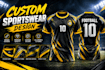 design custom apparel and sportswear for your brand