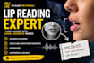 lip reading, video transcript, image editing, psychic reading, subtitles