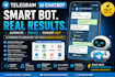 build telegram ai chatbot ,smart automation bot ai website telegram bot
