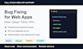fix bugs in react django python and web apps
