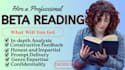 beta read your romance, scifi, and fantasy manuscript
