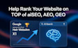 help rank the website on top of aiseo, aeo, GEO