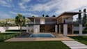 improve exist villa,terrace design,rooftop house render, modern villa, cgi image