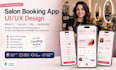 develop custom salon booking app, beauty salon app, skincare spa mobile app UI