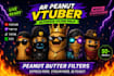 design custom vtuber ar filter burnt peanut style for streaming and snap camera