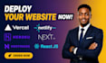 deploy v0 vercel website, netlify heroku hostinger, host vercel ai sdk next js