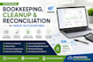 do bookkeeping, cleanup and reconciliation in wave accounting