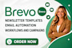 set up brevo newsletter templates and email automation campaigns