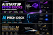 design modern startup pitch deck presentation