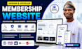 create membership website with course upload and payment integration