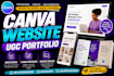 design canva website ugc portfolio canva brochure canva redesign ebook design