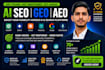 on page GEO aeo and ai SEO optimization for websites