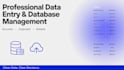 do accurate data entry and professional database management