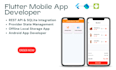 develop flutter mobile app with sqlite and rest API