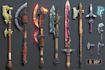 high quality weapon concept art for gaming and more