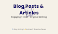 write engaging blog posts and articles on various topics