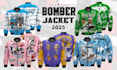 design custom varsity bomber jacket sublimation for pod