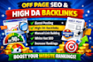 do off page SEO, guest posting, and high da backlinks