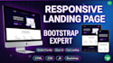 create responsive landing page using HTML CSS bootstrap