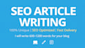 write SEO optimized articles, blog posts and web content