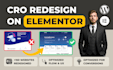 redesign your elementor landing page or wordpress website for cro