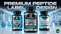 design premium peptide supplement label and packaging