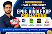 convert word PDF to epub kindle KDP formatting and proofreading