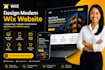 design wix website landing page template customization responsive mobile layout