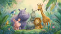 draw animals cartoon illustration