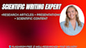 write unique articles and presentations in biochemical and medical sciences