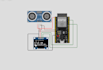 write esp32 code for ultrasonic sensors with oled display